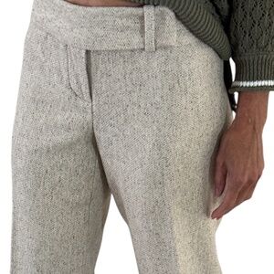 Trina Turk Wool Blend Tweed Capri Trousers - Tan Size 6
